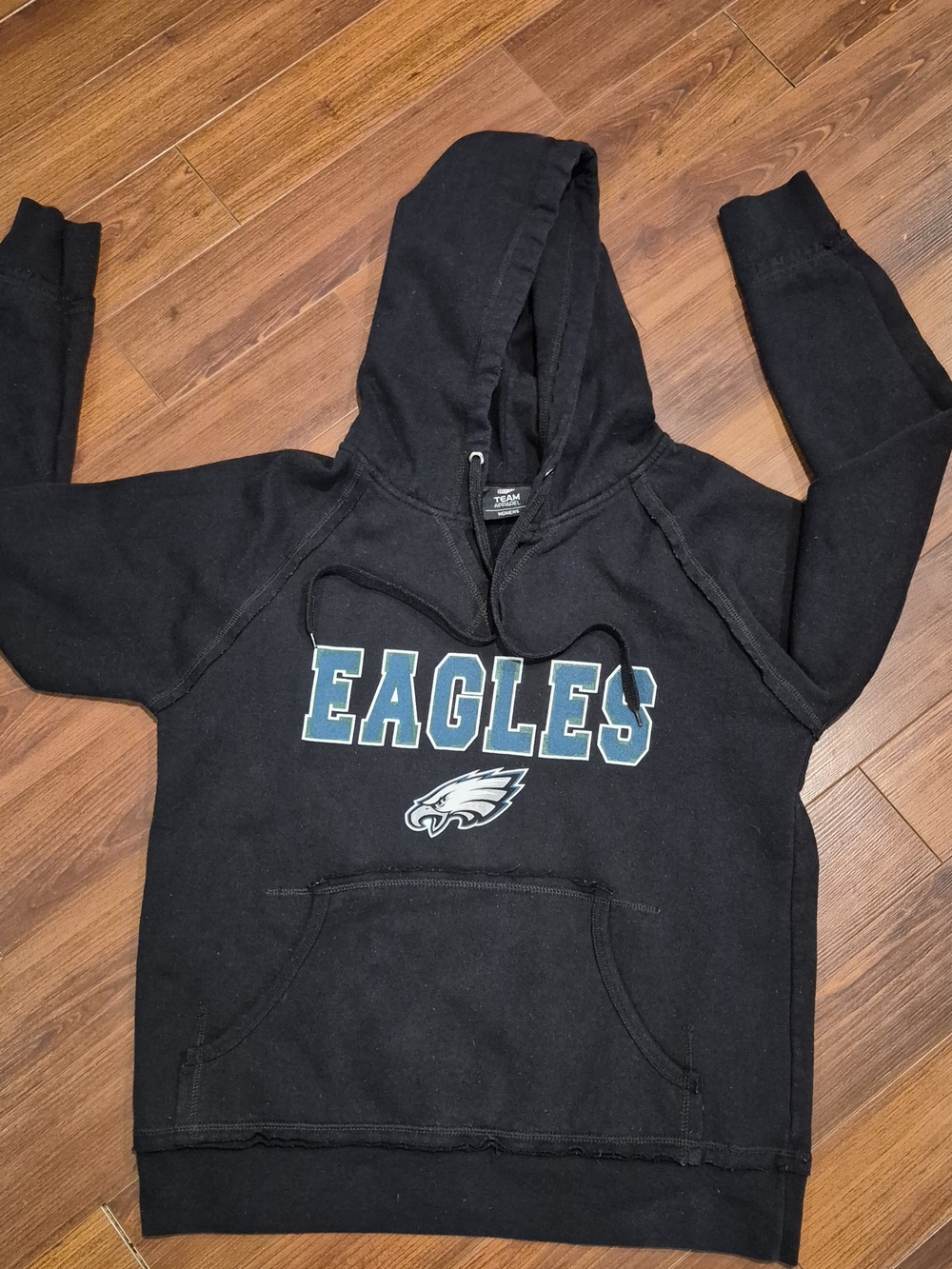 Philadelphia Eagles Black Pullover Hoodie Sweatshirt - Team Logo